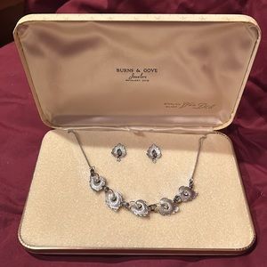 Vintage Van Dell Necklace & Earrings Set Sterling Silver